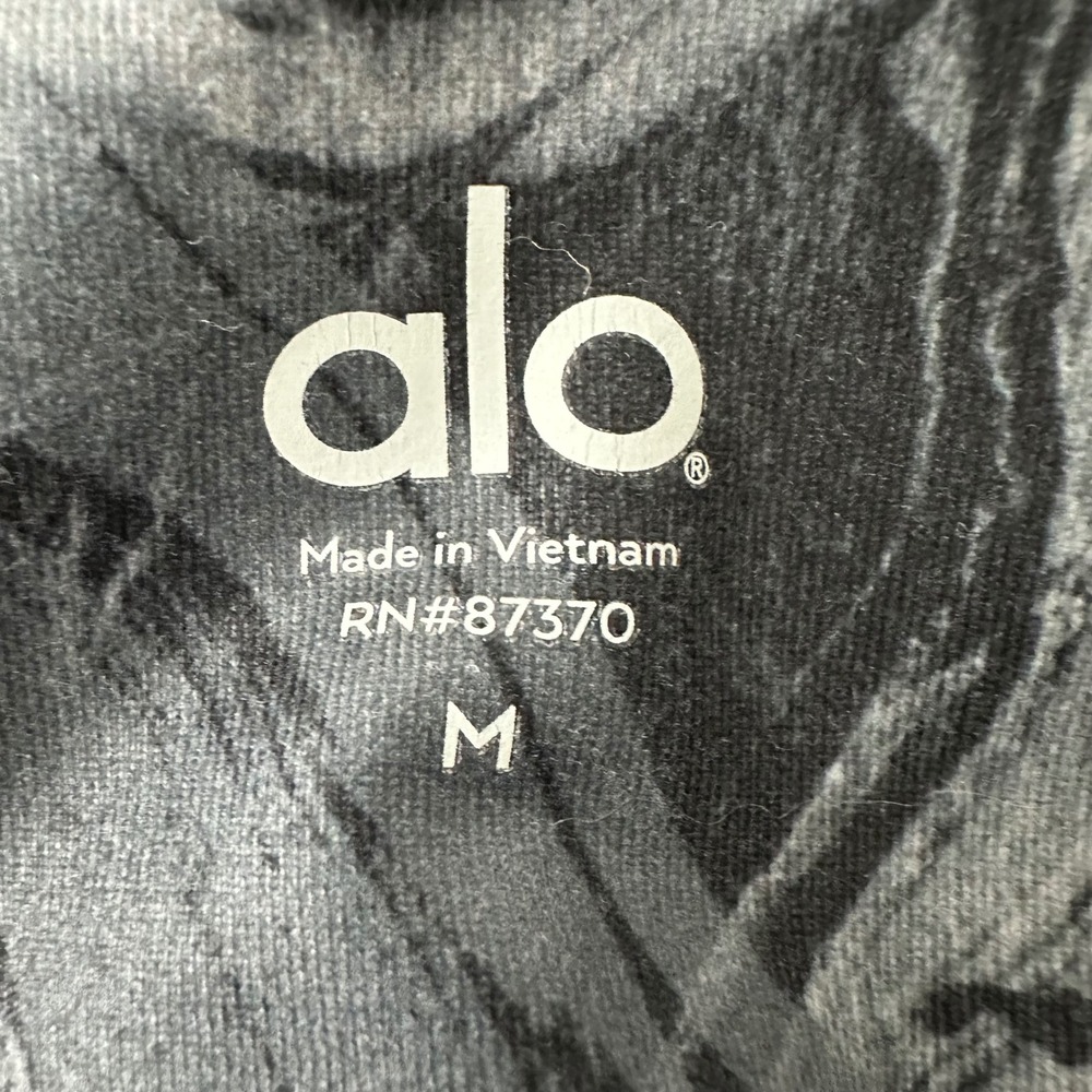 ALO Yoga Goddess Leggings Gray Black Marble Swirl M - Picture 8 of 9